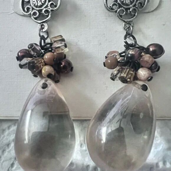 Silver Forest and Merriam Haskell Women's Earrings sets pierced NEW OLD STOCK - Picture 2 of 10